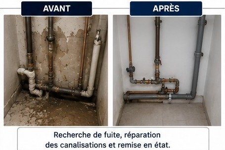 Recherche de fuite et réparation de canalisations